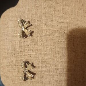 ** BOGO** Silver toned bow earrings